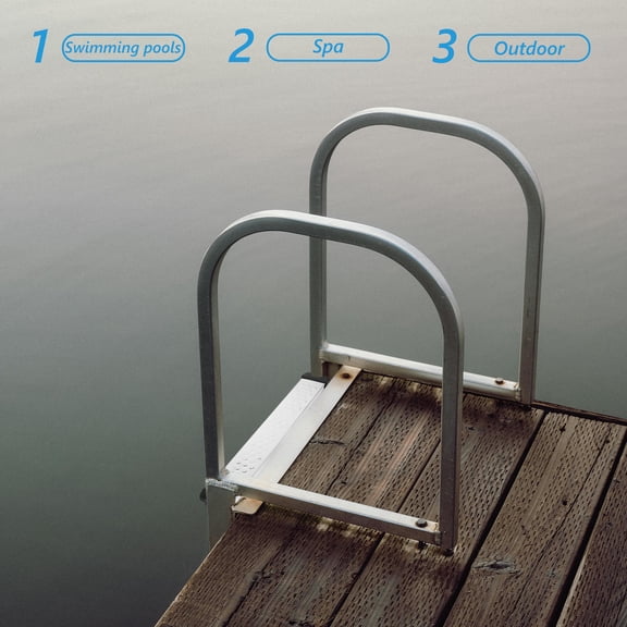 LOLIPPYY Durable Stainless Steel Swimming Pool Ladder Step with Anti Skid Surface for Pool Entry