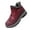 red, variant on Winter Snow Boots for Women Men Slip on Waterproof Boots Insulated Warm Fur Lined Walking Outdoor Ankle Booties,Size 5-12