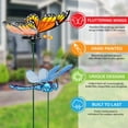thumbnail image 4 of Exhart 12 Piece 4" WindyWings Plant Stake Assortment in Hummingbird, Butterfly, Dragonfly, Song Bird, 6.5 x 4 x 15.5 inches, Plastic, Multicolor, 4 of 7