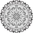 thumbnail image 1 of Printtoo Crafting Stamp Floral Mandala Pattern Wooden Round Rubber Stamps Scrap-booking-2 Inch, 1 of 1