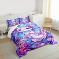 thumbnail image 3 of Castle Fairy Cartoon Axolotl Full Size Comforter Sets 3-Piece for Preppy Child,Ocean Salamander Bedding Comforter Set,Kawaii Marine Animal Lightweight Bedding Sets,Microfiber Bedroom Decor, 3 of 8