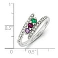 thumbnail image 3 of 14K White Gold Ring Band Mother's & Family Semi Mount Diamond center Stone Mounting 2 mm, Size 8, 3 of 3