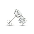thumbnail image 2 of SZUL Women's Lab Grown 3/4 Carat Round Solitaire Diamond Earrings in 14K White Gold, 2 of 7