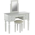 thumbnail image 3 of Bobkona Vanity Table With Stool Set, White, 3 of 3