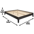 thumbnail image 2 of Pemberly Row Contemporary Queen Black Wood 75.5" Platform Bed, 2 of 7