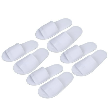 

4 Pairs of Male Disposable Slippers Portable Folding Slippers for Travel Hotel (White)