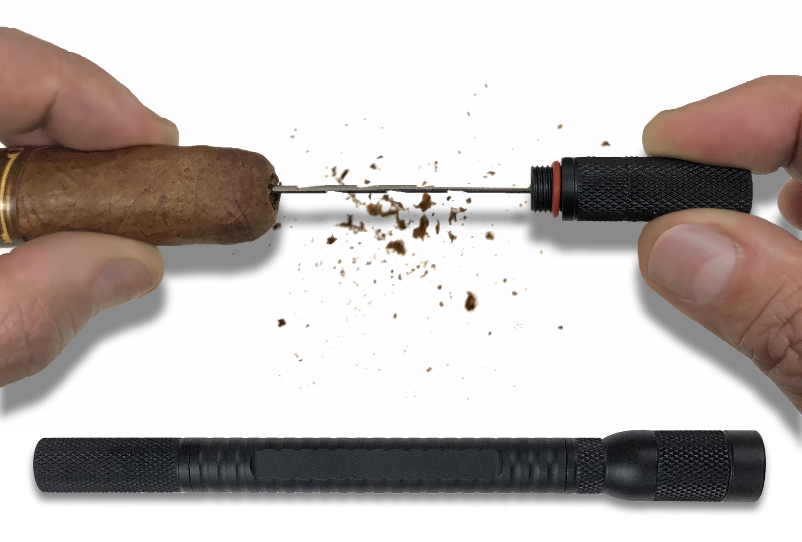 4 in1 Cigar Draw Tool with 2 BuiltIn Punch Cutters, Nubber, & Notch