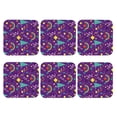 thumbnail image 2 of Bingfone Vintage Retro 80s Style Leather Drinks Coasters With Set Of 6,Suitable For Home Kitchen,Coffee Cup Coasters Home Gift, 2 of 9