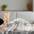 thumbnail image 3 of Human Anatomy Soft Flannel Fleece Throw Blanket, Man Male Human Skeleton Skull Different Perspectives Humor Illustration, Cozy Plush for Indoor and Outdoor Use, 50" x 60", Cream, by Ambesonne, 3 of 5