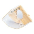 thumbnail image 5 of Bird Nest Transparent Wood Bird House with Perch Easy Installation Hanging Bird Nesting Box Bird Cage Accessories, 5 of 8