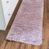 Unique Loom Infinity Shag Collection Area Rug - Jinko (2' 7" x 10' Runner Lavender)