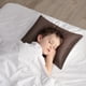 thumbnail image 3 of Funda de almohada de satén de lujo PiccoCasa, juego de 2, marrón no estándar, 3 of 7