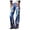 Blue, variant on Hpapadks Jeans for Women Trendy Flowers Printed Personality Straight Wide Leg Denim Pant Pants for Women Blue L