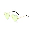 thumbnail image 1 of Jumpingount Gafas de sol con forma de corazón para mujer, traje de senderismo y acampada, gafas de protección solar, gafas para fiesta, banquete, Lentes Oro Verde, 1 of 6