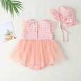 thumbnail image 4 of TOOYOU Baby Girl Bodysuits Cheap Toddler Girl Onesies Clothes Strawberry Printing Ruffles Sleeveless Lace Jumpsuit Set Cozy Baby Girl Romper Pink Size 5-9 Months, 4 of 9