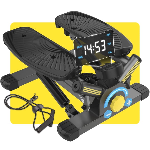 Twist Stepper ZIWWVY con bandas de resistencia Capacidad 300 libras Altura de paso ajustable