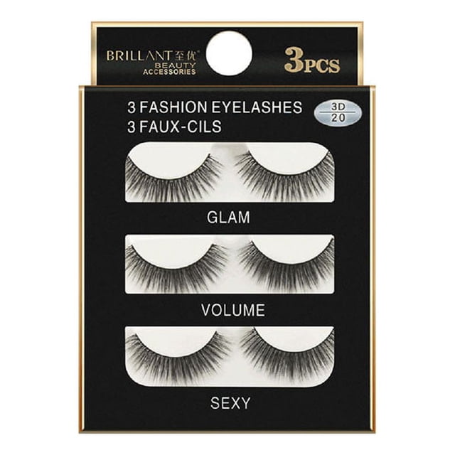 Limited time offer!3 Pairs 3D Long False Eyelashes Makeup Natural Fake Thick Black Eye Lashes