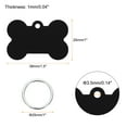 thumbnail image 2 of Etiquetas de identificación para mascotas en forma de hueso, 38mmx25mm/1.5"x1" metal negro en blanco con anillo para manualidades, 30 piezas, 2 of 7