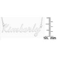 thumbnail image 5 of Sterling Silver 'Kimberly' Name Pendant on 16-inch Trace Chain - White, 5 of 5