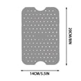 thumbnail image 2 of LIERTOUR Air Fryer Silicone Liners Reusable Rectangular Mat for Double Basket Air Fryers Heat Resistant Non-Stick Food Grade Silicone Pot Protector Home Kitchen Accessory Blue, 2 of 7