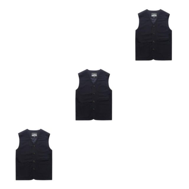 Baohd Versatile And Durable Cotton Vests With Pockets For Men Comfortable To Wear Dark Blue 3XL 3Set