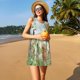 thumbnail image 3 of Easygdp Watercolor African Animals Wildlife para Vestido Transpirable de Mujer, Vestido Suelto de Manga Corta con Pliegues y Bolsillos para el Verano, 3 of 7