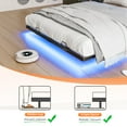 thumbnail image 3 of UBesGoo Floating Bed Frame Full Size with Storage Headboard, Metal Platform Bed with LED and Charging Station for Bedroom, Black, 3 of 10