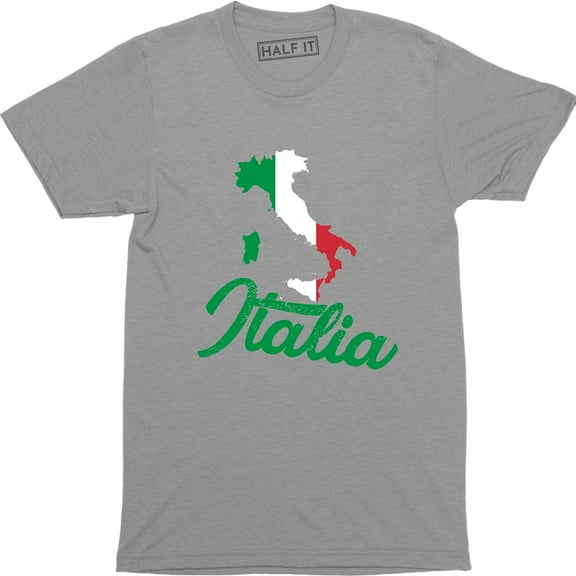 Italia Italian Flag Emblem - National Pride Country Symbol Men's Tee Shirt