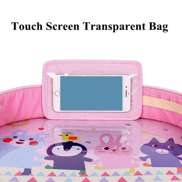 Car Baby Cartoon Safety Seat Tray Portable Cartoon Waterproof Holder for Kids Toy Food Drink Table Baby Seat Table A