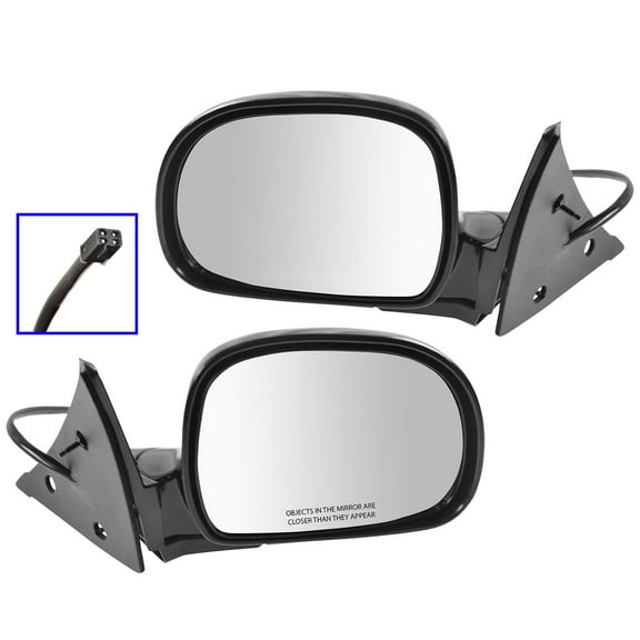 TRQ Black Power Side View Mirrors Left & Right Pair Set for Chevy S10 GMC Jimmy MRA04822 Fits select: 1994-1997 CHEVROLET S TRUCK, 1995-1997 CHEVROLET BLAZER