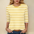 thumbnail image 2 of Dmsael Womens Fall Outfits Womens Long Sleeve Crewneck Shirts Fall Winter Casual Work Tops Loose Fit Clothes Trendy Basic Outfits 2025 Yellow,XL, 2 of 5