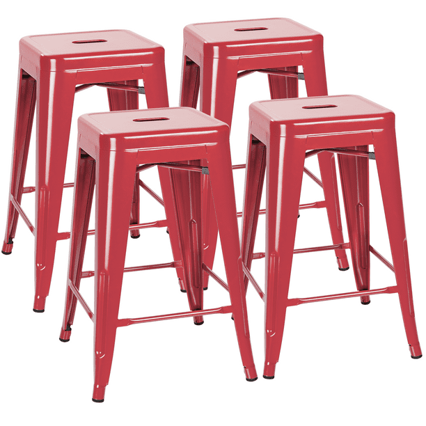 24 Inches Modern Metal Bar Stools, Bar Stools For 36 Inch Counter