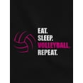 thumbnail image 2 of Tstars Womens Volleyball Shirt Volleyball Fans Eat Sleep Volleyball Repeat Volleyball Player Team Cool Sport Birthday Gift for Women Hoodie, 2 of 4