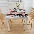 thumbnail image 3 of nygtbtfer Pink Heart Black White Stripe Round Tablecloth Valentines Table Cloth Polyester Tablecloth Table Cover for Kitchen Outdoor Party Picnic, 3 of 7