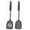 Gray, variant on Zmeidao Solid and Slotted Spatula, Heavy Duty Turner Spatula for Cooking, Non-Stick Heat-Resistant Kitchenware for Baking, Flipping Eggs, Pancake, Burgers, Fish, Set of 2