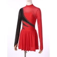 thumbnail image 5 of MSemis Women's Figure Ice Skating Dance Dress Roller Skating Dance Competition Red S, 5 of 6