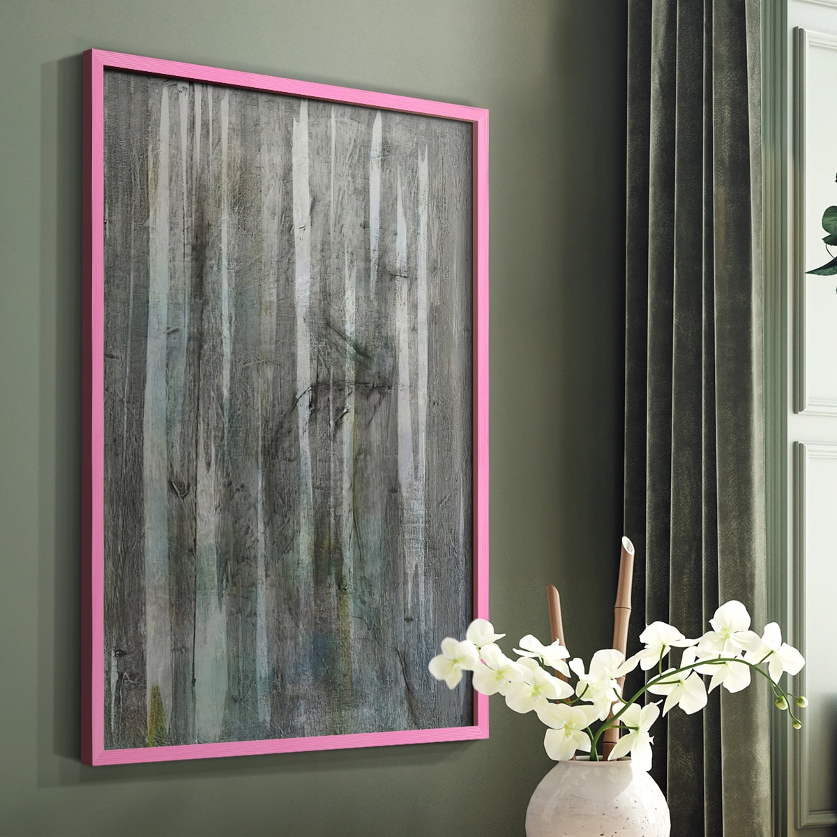 Birch Forest Abstracts I in Paper Solid Wood 11 x 14 Framed Print