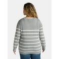 thumbnail image 3 of Terra & Sky Women's Plus V-Neck Fine Gauge Pullover Sweater, Lightweight, Sizes 0X-5X, 3 of 5