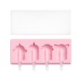 thumbnail image 1 of Molde de paletas de helado de silicona hecho a mano con tapa, divertido fabricante de helados DIY for niños, 1 of 2