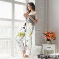 thumbnail image 5 of Salouo Wildflowers Print Women's Pajama Pants Casual Loose Sweatpants PJs Flowy Pants Drawstring Palazzo for Women Wide Leg Pants Lounge Pajama -Large, 5 of 8