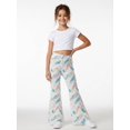 thumbnail image 3 of Girls Flare Pants, Girls Flared Bell Bottom Pants, Wide Leg Casual Trousers for Girls Ages 3-13Y, Comfortable All Season Girls Pants, 3 of 6