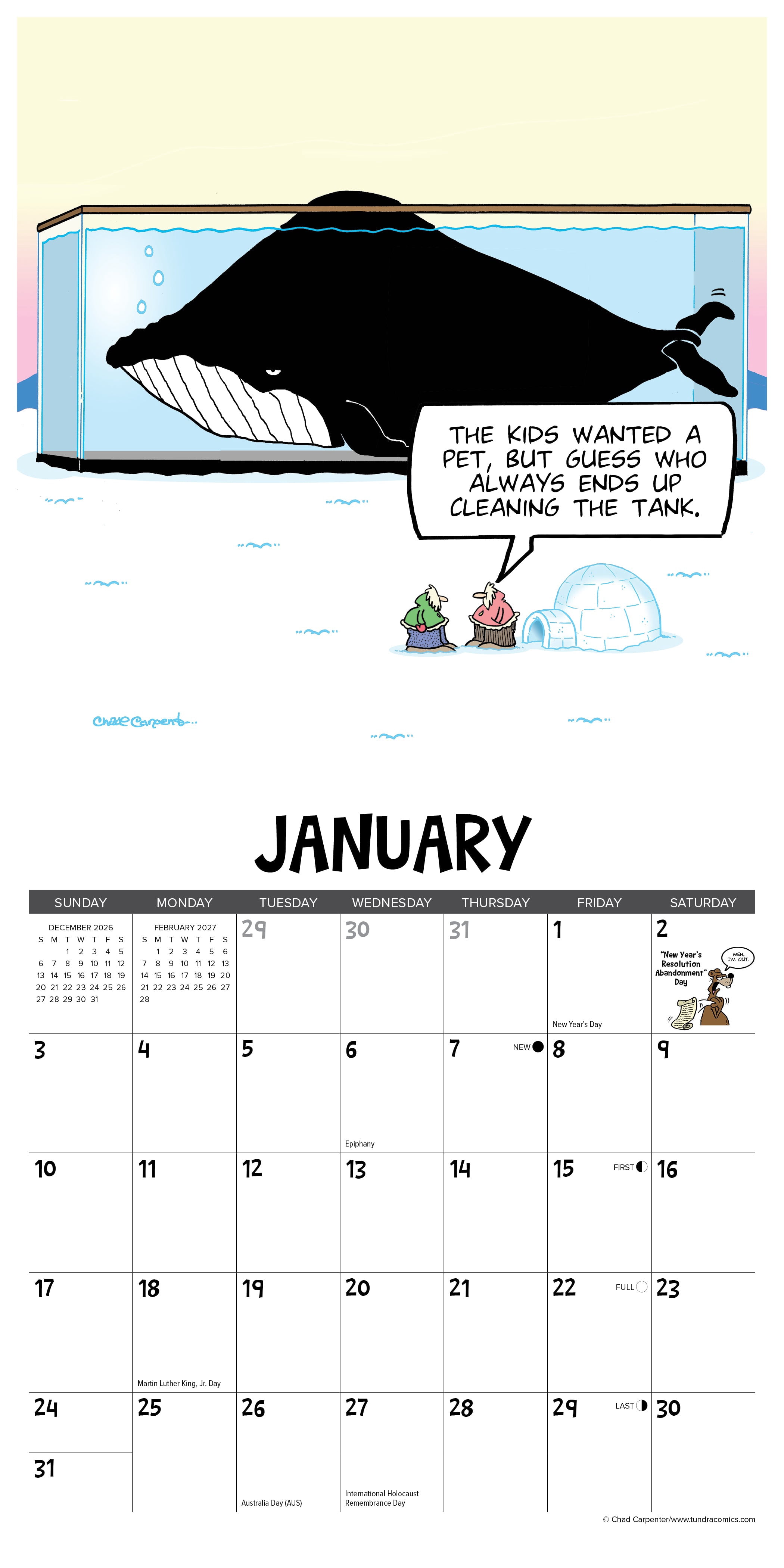 Willow Creek Press, Tundra 2027 Mini Wall Calendar