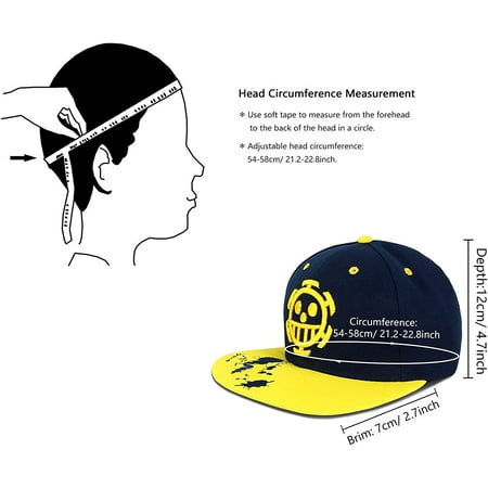 Anime One Piece Baseball Cap For Boys Adjustable Embroidered Snapback Hat Flat Brim Trucker Hat Walmart Canada