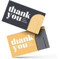 thumbnail image 1 of shiyou-Boho Thank You Notecards, Thank You for Your Order, Business Card Size 3.5" x 2" - For Small Business, Office Thank You Notes, Modern Design (Mustard/Charcoal), 1 of 4