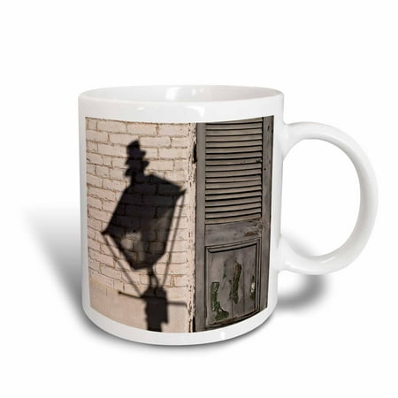 - 3dRose Louisiana, New Orleans, French Quarter street lamp - US19 BJA0007 - Jaynes Gallery, Ceramic Mug, 11-ounce