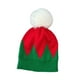 thumbnail image 2 of Gorro de Navidad, gorro de punto ligero para espectáculos en el escenario, esquí, equitación, festivales de primavera Niño Rojo Verde, 2 of 8