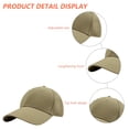 thumbnail image 3 of Sombrero de béisbol de algodón Hardtop para hombres y mujeres, sombrero de protección solar sólido, sombrilla, sombrero de lengua de pato, sombrero de béisbol caqui, 3 of 6