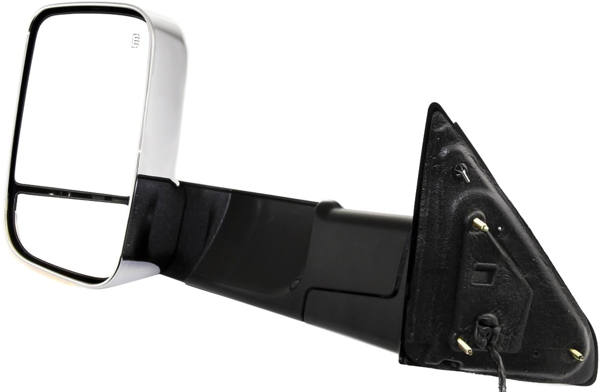 Towing Mirror Compatible With 2011-2012 Ram 1500 2010 Dodge 3500 Left Driver Side Heated w/ Blind Spot Corner Glass In-housing Signal Light Chrome Kool-Vue