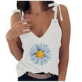 thumbnail image 1 of Pompotops 2021 Mode Tendance Camisole V-Cou Cors Marguerite Imprimé Femmes Top de Mode, 1 of 6