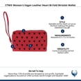 thumbnail image 5 of CTM  Vegan Leather Heart Bi-Fold Wristlet Wallet (Women), 5 of 5